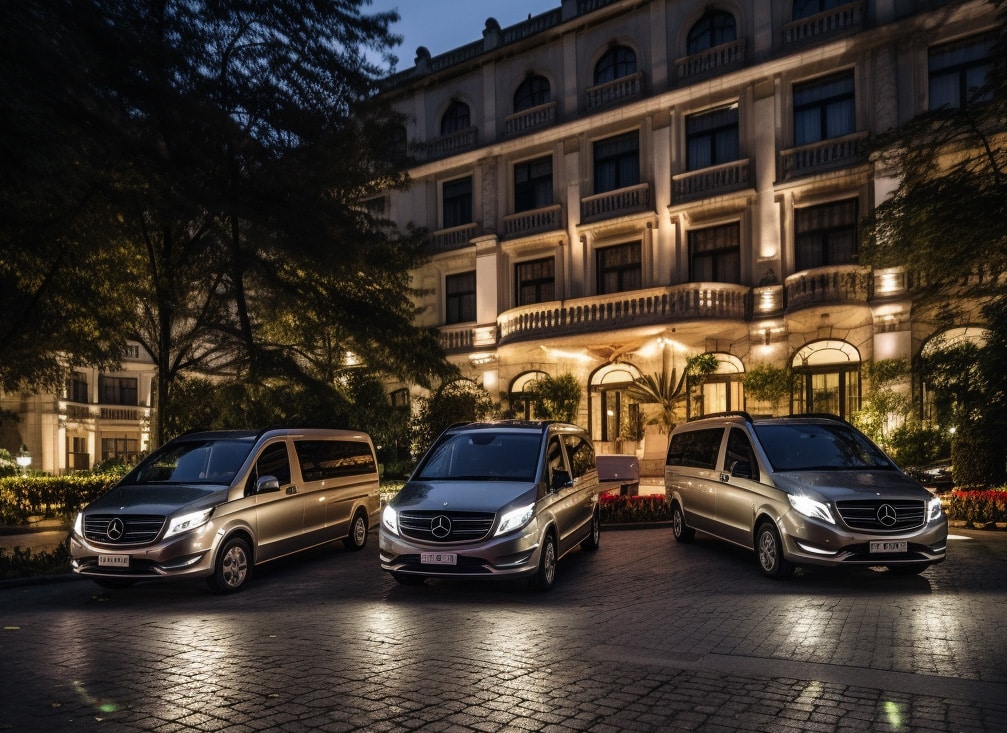 Mercedes minivas for rent with a driver in Istanbul, chauffeur-driven minivans for rent in Istanbul, luxury cab services Istanbul 